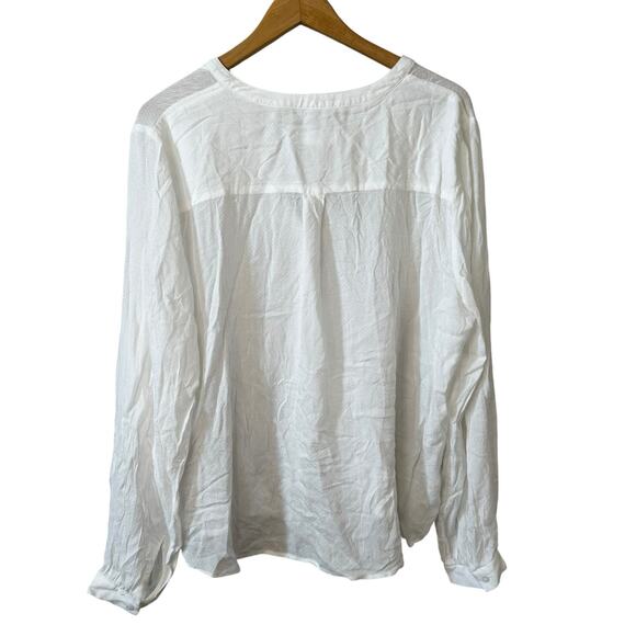 Treasure & Bond Nordstrom New Womens Long Sleeve Button Blouse White Size Large - Picture 3 of 9